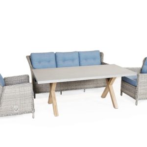 Supremo Lagos Lounge Dining Set – Cobalt Blue