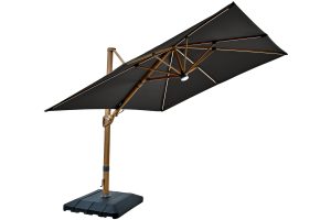 Seychelles 3m Square Cantilever Parasol – Dark Grey