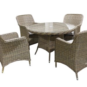 Estuary Collection – Royden 4 Seat Round Dining Set