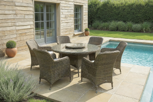 Estuary Collection – Royden 6 Seat Round Dining Set