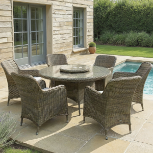 Estuary Collection – Royden 6 Seat Round Dining Set