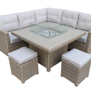 Estuary Collection – Royden Mini Modular Set with Fire Pit Table