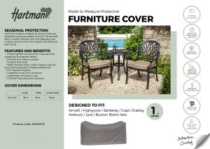 Hartman Avebury 2 Seat Round Bistro Set Cover