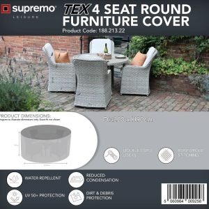 Supremo TEX 4 Seat Round Set Cover