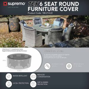 Supremo TEX 6 Seat Round Set Cover