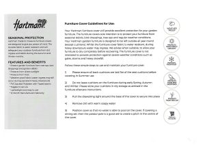 Hartman Eton 2 Seat Bench Set Cover