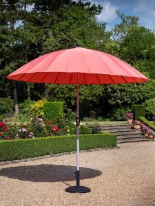 Hartman Shanghai Round Parasol 2.7m – Red Coral