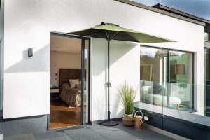 Hartman Catalan Half Round Parasol 2.3m – Forest Green