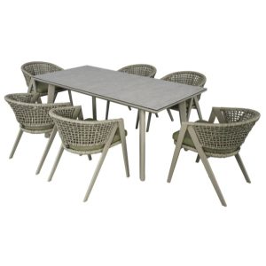 Supremo Carmen 6 Seat Rectangular Dining Set