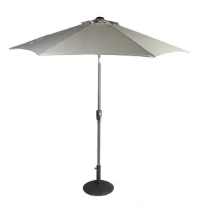 Supremo Riviera Deluxe Crank Parasol – 3M – French Grey