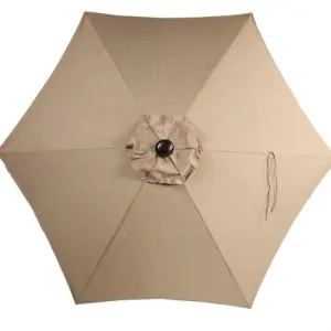 Supremo Riviera Deluxe Crank Parasol – 2.5M – Taupe