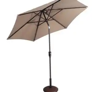 Supremo Riviera Deluxe Crank Parasol – 2.5M – Taupe