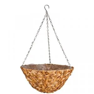 D?co Faux Rattan Hanging Basket – 14″