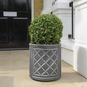 Stewart Garden – Round Lead Effect Planter – 44cm
