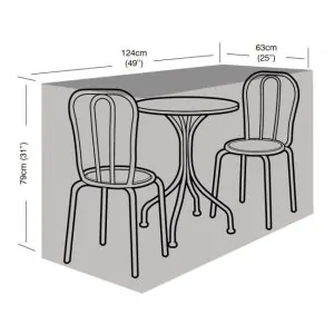Garland 2 Seater Small Bistro Set Cover Black
