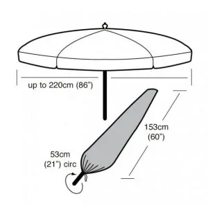 Garland Small Parasol Cover Black