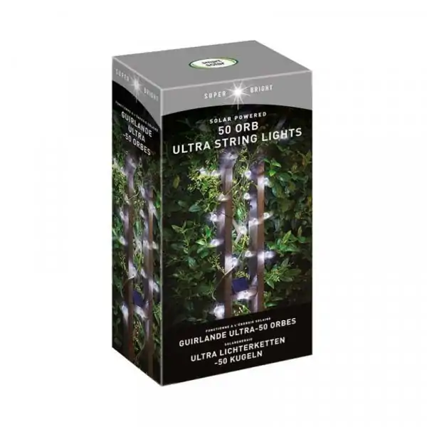 Smart – Ultra Solar String Lights – 50 Orbs